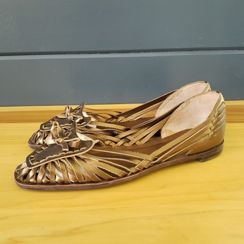 Talbots Bronze Woven Flats